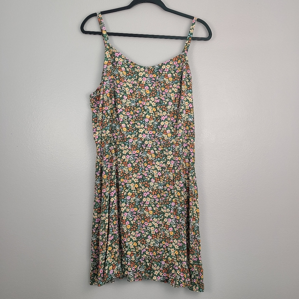 Old Navy Cottagecore Floral Cami Dress with Adjustable Straps & Ruffled Hem XL